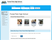Tablet Screenshot of forestparkhighschoolalumni.com